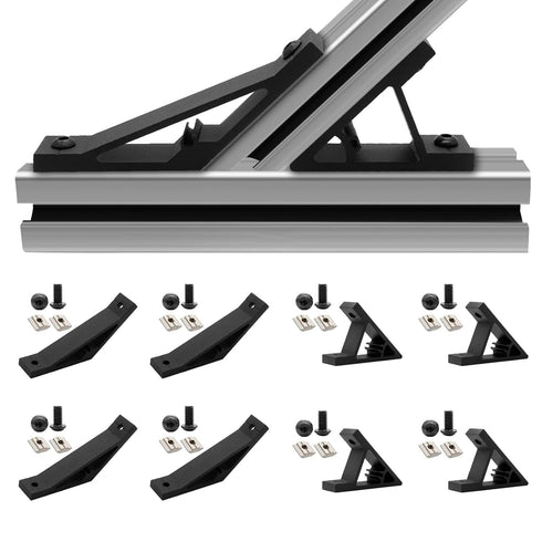 8pcs 3030 45/135 Degree Angle Corner Bracket, 3030 Extrusion Hardware T-Slot V-Slot Accessories with Screws and Nuts