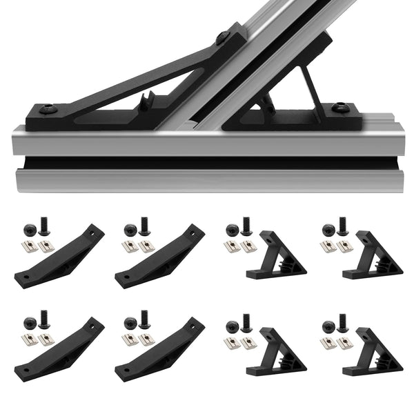 8pcs 3030 45/135 Degree Angle Corner Bracket, 3030 Extrusion Hardware T-Slot V-Slot Accessories with Screws and Nuts