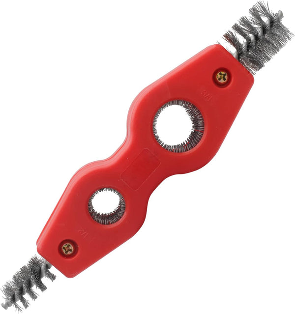 4-in-1 Copper Tubing Brush, Steel Bristles, Deburring Tool for Plumbing Installation, Soldering, and Copper Pipes