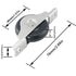 ITROLLE 2PCS 75x16mm Black Nylon Wardrobe Castors Furniture Roller with Mounting Screws Suitable for Storage Cupboards