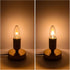 C35/Type E14 Bulb, 2W 1800K Non-Dimmable, 2-Pack B LED Flame Effect Candle Warm White Flickering Fire Flame, Ideal