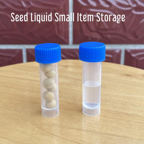 36 Piece Small 5ml Graduated Vials with Storage Box Rack, Leakproof Aquarium Water Test Tube Replacement Liquid Sample Vial Holder Container for Seed Bead Small Screw Tiny Stone