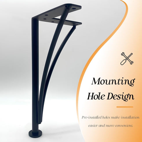 Generic 1 Pack 6/8/10/12inch Adjustable(15cm/5.9in) Metal Hairpin Table Leg - Triangle Furniture Foot - Bathroom