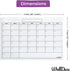WallDeca Monthly Dry Erase Wall Calendar Planner 24 x 36 Inch, Wipe Off Erasable Calendar for Classroom, Office, Home