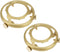 YINETTECH 2Pcs Brass Light Shade Gallery 60mm Lamp Holder with Secure Screw Fittings
