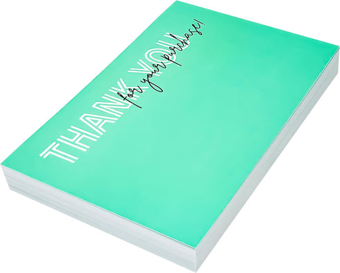RXBC2011 Package Pack 50 Thank you for your purchase Cards client appreciation Postcard Cards Insert for online
