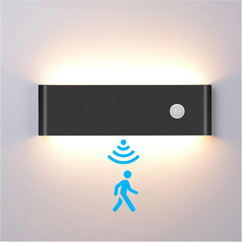 Sorfia LED Hardwired Motion Sensor Light Indoor Wall Sconce, 12W Motion Sensor Wall
