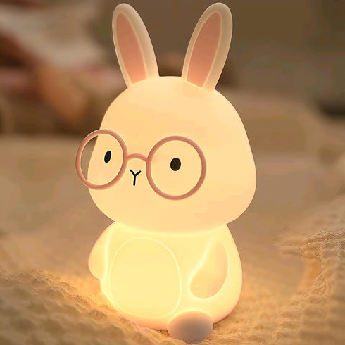 Changing,3 Dimmable/Timmer FAMIDUO Bunny Night Light, Rabbit Lamp for Kids, Rechargeable LED Nightlight for Easter