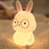 Changing,3 Dimmable/Timmer FAMIDUO Bunny Night Light, Rabbit Lamp for Kids, Rechargeable LED Nightlight for Easter