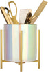 Ceramic Iridescent Pen Holder - Durable Desk Organizer & Paper Clip for Girls, Women, Office, Classroom, Home