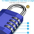 ZHEGE 4 Digit Combination Padlock 2 Pack - Number Lock for Gym, School, Storage, Fence, Gate, Cabinet