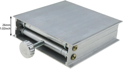 Lab Lifting Platform 90mm Adjustable Rack, Silver Tone Aluminum Alloy Lab Jack Lift Stand Support Platform