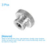 uxcell Knurled Thumb Nuts, 3Pcs M5 x D16mm x H10mm Stainless Steel Round Knobs for 3D Printer Parts