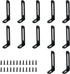 JAKOUE 12 Pcs L Brackets for Wood, 3"x1.2"x0.6" Black Metal Corner Braces, Adjustable