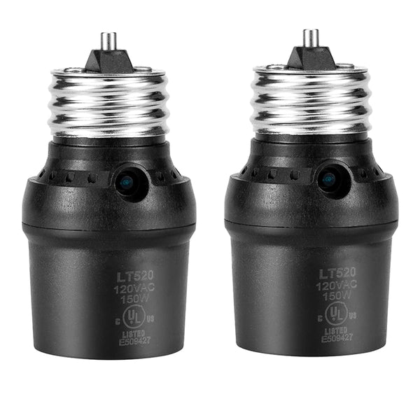 Mighmia Light Sensor Socket, Dusk to Dawn Sensor Socket, E26 E27 Light Bulb