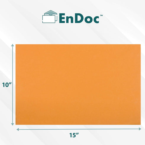 Clasp Envelopes - 10 x 15 Inch Brown Kraft Catalog Envelopes with Clasp Closure & Gummed Seal – 28lb Heavyweight Paper Jumbo Envelopes for Home, Business, Legal or School 10x15 15 Pack, by EnDoc