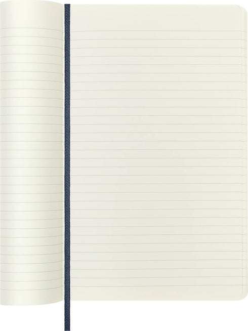 Moleskine Classic Notebook, Soft Cover, Large (5" x 8.25"), Ruled/Lined, Sapphire Blue, 192 Pages