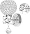 TISLYCO Silver Crystal Sconces - Modern Wall Lighting with Hanging Crystal Ball,