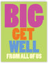 NobleWorks Jumbo Get Well Greeting Card (8.5 x 11 Inch) - Feel Better Soon Notecard