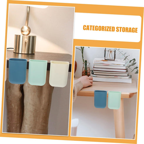 8 TEHAUX Pcs Hanging Cup Holder Rolling Cart Organizer Accessories Trolley Basket Storage Hanging Bucket Container