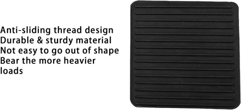 Non Slip Furniture Pads - SAFYY Square Rubber Anti Skid Caster Cups for Couch, Chair, Feet, Bed Stoppers