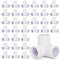 Covzoe 32 Pack 1/2 Inch 3 Way PVC Fittings, Furniture Grade Elbow