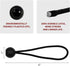 Generic 16PC 0.16"x6" 16PC Lekarf Ball Bungee Cords and Tarp Clips, Black Ball End Elastic Cords with Tarp Clamps Lock