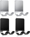 Rnodoilkfly 4Pcs Razor Holder, Shaver Hook Hanger, Multipurpose Self Adhesive Double Hooks, Silver