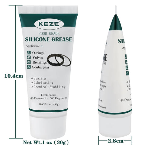 Silicone Grease Waterproof Food Grade Silicone Sealant Lubricant for Plumbers Valve Faucet O Rings, 1 oz 3-Pack