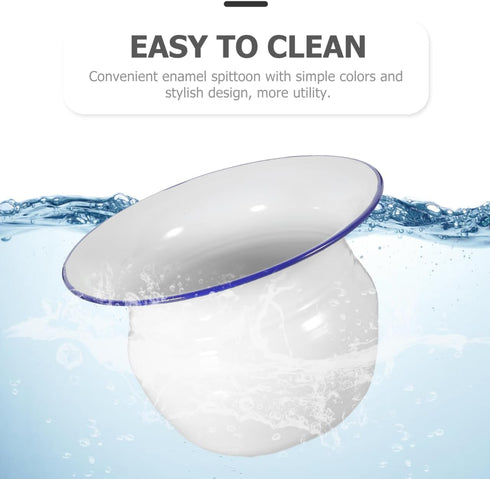 DOITOOL Chamber Pot: Bedroom Enamel Urinal Bottle Urine Pots Potty Urinal Bucket Portable Toilet Spittoon for Adults