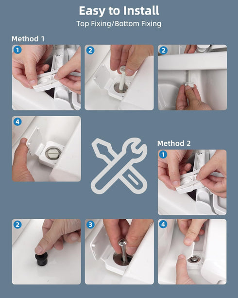 Hibbent Elongated Toilet Seat with Oval Cover, Soft Close Toilet Seat, Easy to Install,Never Loosen Hinge to Prevent