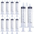 10 Pack 10ml Syringe for Liquid Measurement, Oral, Scientific Labs, Dispensing with Cap, 10cc Syringes