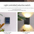 CALIDAKA 2 Pack LED Solar Wall Light - Up and Down Outdoor Security Lamps, IP65 Waterproof for Home Garden