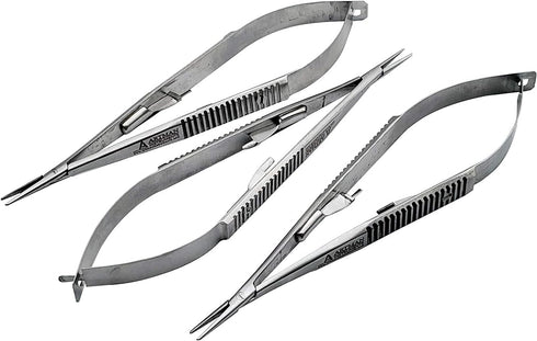 ARTMAN INSTRUMENTS 3 pcs Castroviejo Needle Holder 5.5 inches Straight with Lock