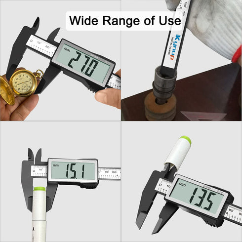 Kynup Digital Caliper Measuring Tool, 6Inch/150mm Micrometer Caliper with Large Screen for Mechanics, Jewelers,