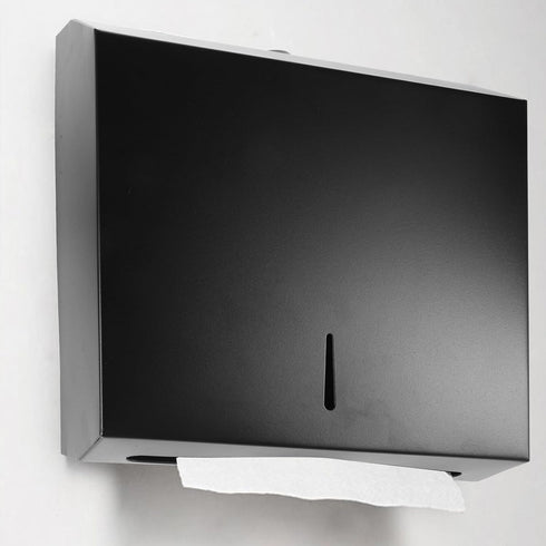 NUOBESTY Bathroom Tissue Holder Stainless Steel Wall-Mounted Paper Towel Dispenser with Anti-Splash Design Square Shape