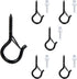 Yamlnke Heavy Duty Ceiling Screw Hooks with Safety Buckle, Black Metal, 2.16 Inches,