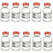 10pcs 20ml Sterile Empty Vials with Plastic Aluminum Flip Off Caps, Borosilicate Lab Sample Vial (Transparent)