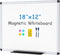 VIZ-PRO Magnetic Whiteboard/Dry Erase Board, 18 X 12 Inches, Includes 1 Eraser & 2 Markers & 4 Magnets
