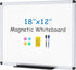 VIZ-PRO Magnetic Whiteboard/Dry Erase Board, 18 X 12 Inches, Includes 1 Eraser & 2 Markers & 4 Magnets
