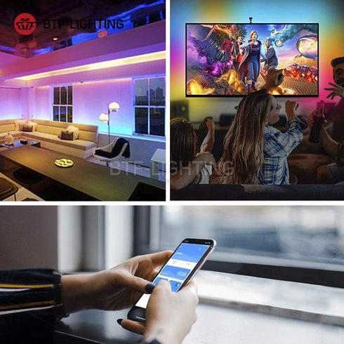 WS2812B WS2811 1903 SP601E /3 BTF-LIGHTING Built-in Mic Music Bluetooth Controller with Dual Signal Output Ports