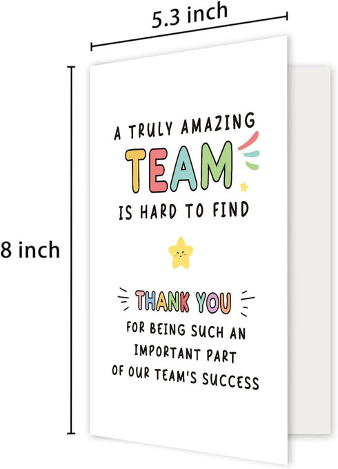 RollupJoy Cute Appreciation Card, Thank You Card for Him Her, Employee Appreciation Gift, Truly Amazing Team Is Hard