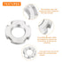 uxcell M18 x 1.5mm - 4Pcs Retaining Round Nuts, 304 Stainless Steel Lock Nut for Rolling Bearings, Silver