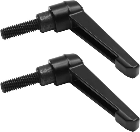 2pcs Adjustable Clamping Lever Handle M8, M8 x 25mm Male Thread, Push Button Ratchet Knob, Replacement Cam Handle