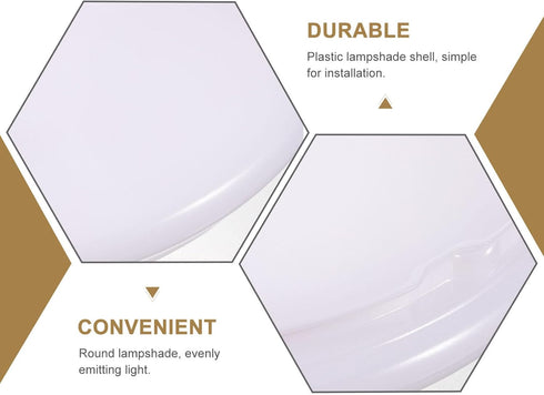 10.6 INCH POPETPOP Replacement Mushroom Light Shade Flush Mount Ceiling Light Covers Plastic Lamp Dustcovers for Wall
