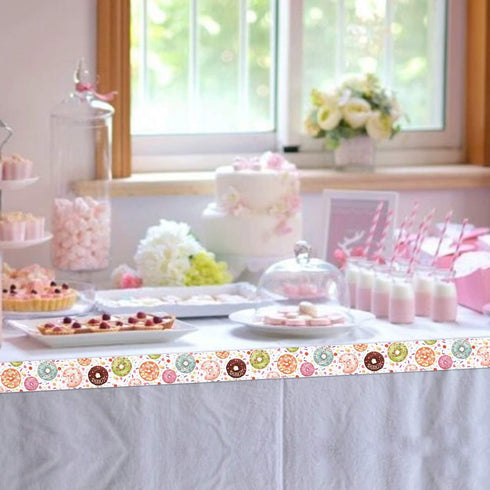 Donut Bulletin Board Border, 36ft Straight Classroom Decoration Roll for Family Party