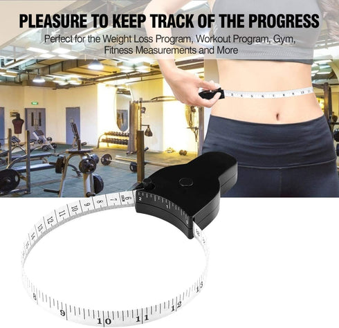 Automatic Telescopic Tape Measure Body Measure Tape 60 Inch (150cm) Self-Tightening for Weight Loss Muscle Gain