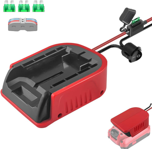 EID 2 Pack Power Wheel Battery Adapter for Craftsman 20V V20 with Wire Connector, 14 Gauge Wire, Fuse, Switch