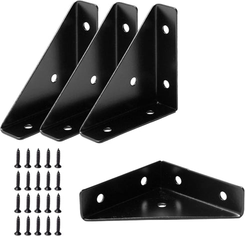 CMLY Corner Brace Brackets, 4Pcs 66mm x 66mm Corner Braces for Wood, Metal