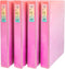 Yoobi 1 Inch Binder Set – 3-Ring Binders with 2 Pockets, Holds up to 220 Sheets, 4 Pack – Pink Ombre